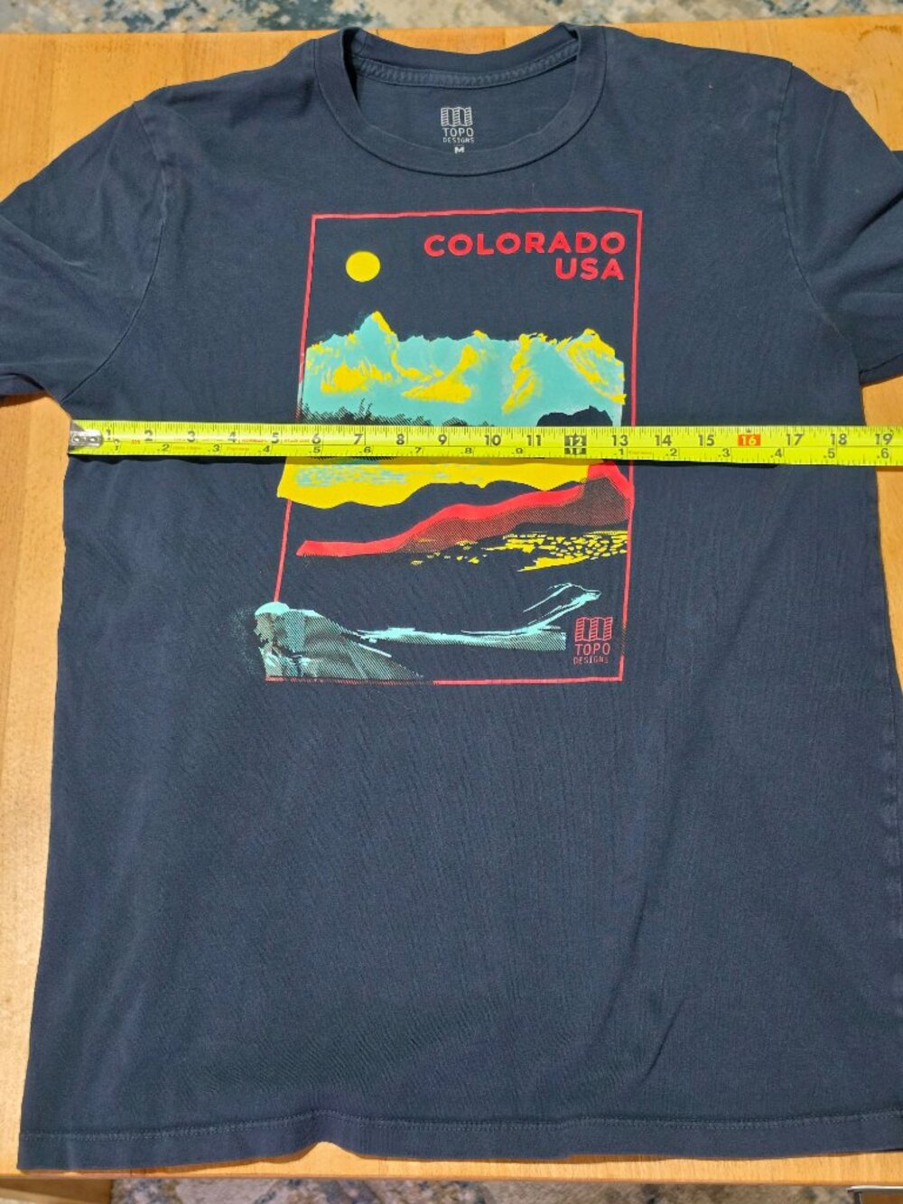 Topo Designs Colorado USA Graphic Tee – Mountain Sunset - Picture 2 of 5